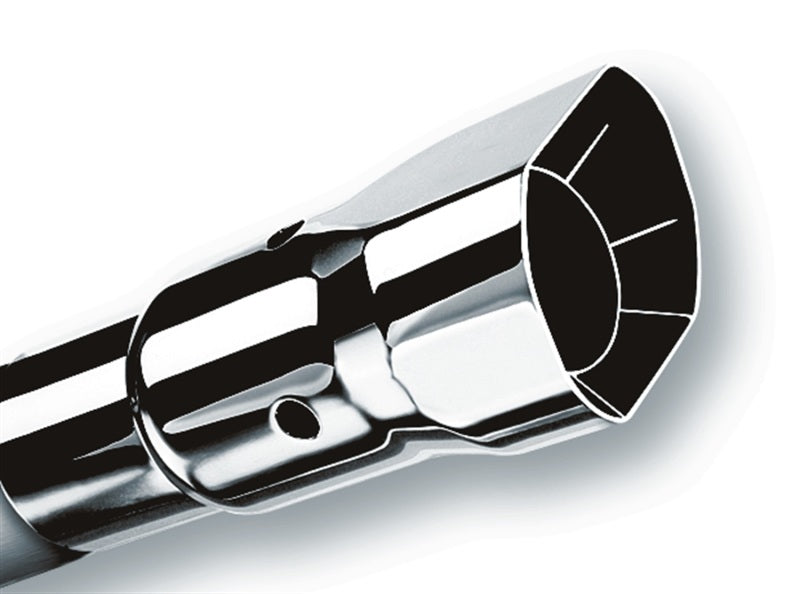 Borla Universal Polished Tip Single Square Angle-Cut Intercooled (inlet 2 1/2in. Outlet 2 7/8 x 2 3/ - awdtuningtx