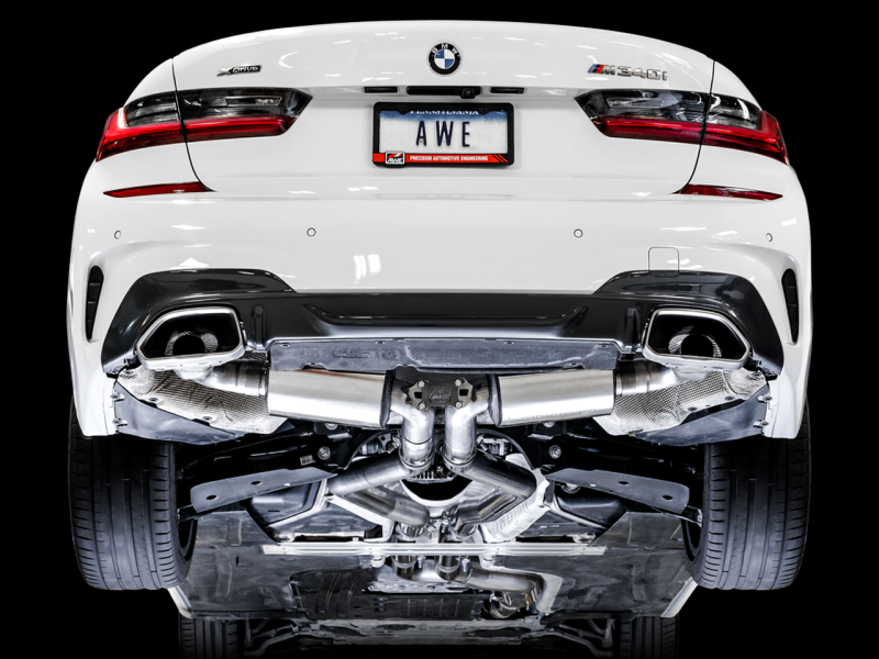 AWE Tuning 2019+ BMW M340i (G20) Non-Resonated Touring Edition Exhaust (Use OE Tips) - awdtuningtx