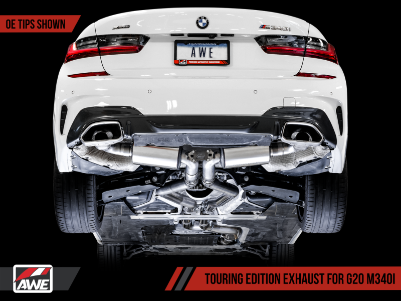 AWE Tuning 2019+ BMW M340i (G20) Non-Resonated Touring Edition Exhaust (Use OE Tips) - awdtuningtx