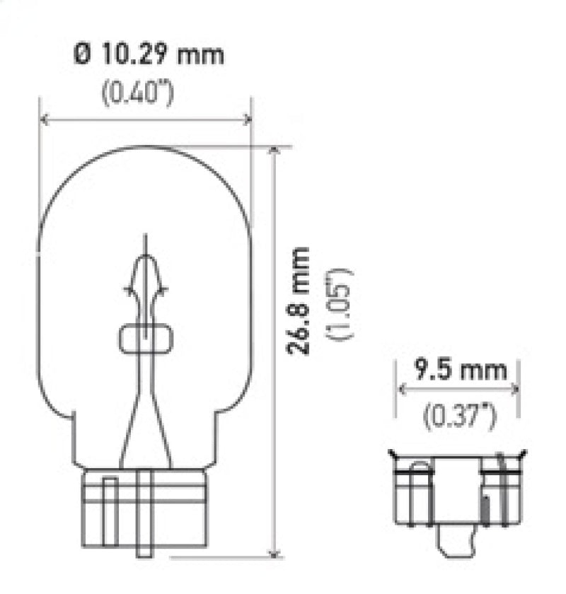 Hella Bulb 2825 12V 5W 4CP W2.1x9.5d T3.25 - awdtuningtx