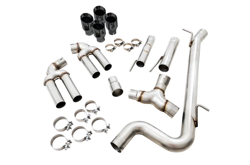 AWE Tuning Audi 8V S3 Track Edition Exhaust w/Diamond Black Tips 102mm - awdtuningtx