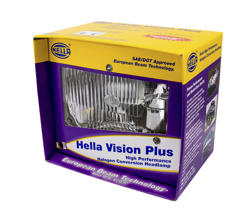 Hella Vision Plus 8in x 6in Sealed Beam Conversion Headlamp - Single Lamp - awdtuningtx
