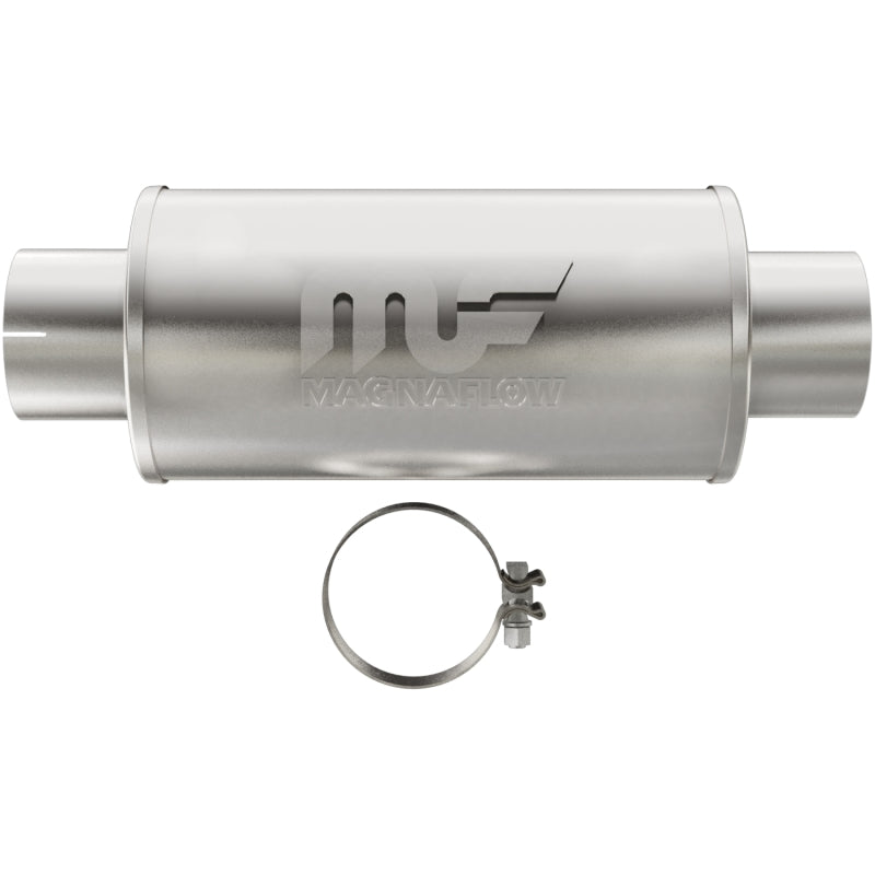 MagnaFlow Muffler Mag DSL SS 7x7x14 4in Inlet 4in Outlet - awdtuningtx
