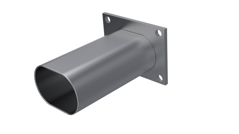 QTP 3in Weld-On QTEC Low Profile Conncetion Oval Tube Kit - awdtuningtx