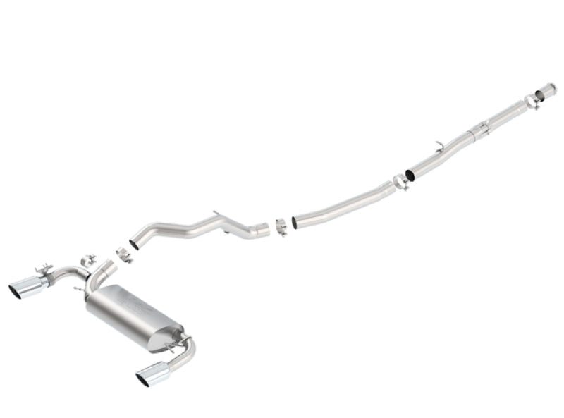 Borla 16-17 Ford Focus RS 2.3L MT Round Angle-Cut Tips Split Rear Exit ATAK Catback Exhaust - awdtuningtx
