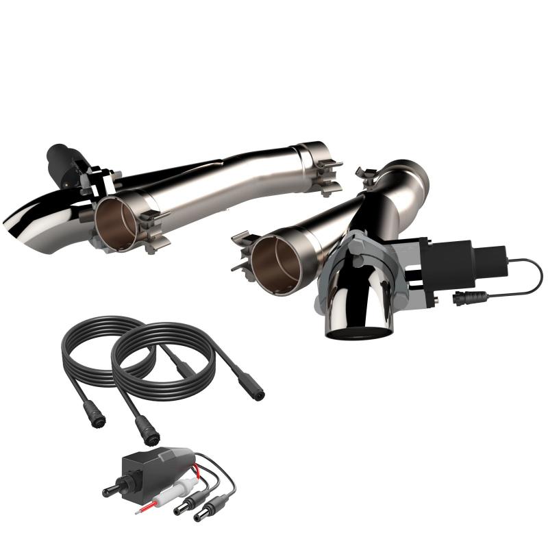 QTP 2018+ Jeep Grand Cherokee Trackhawk 2.75in 304SS Aggressor Cutout Dual Mid Pipes - awdtuningtx