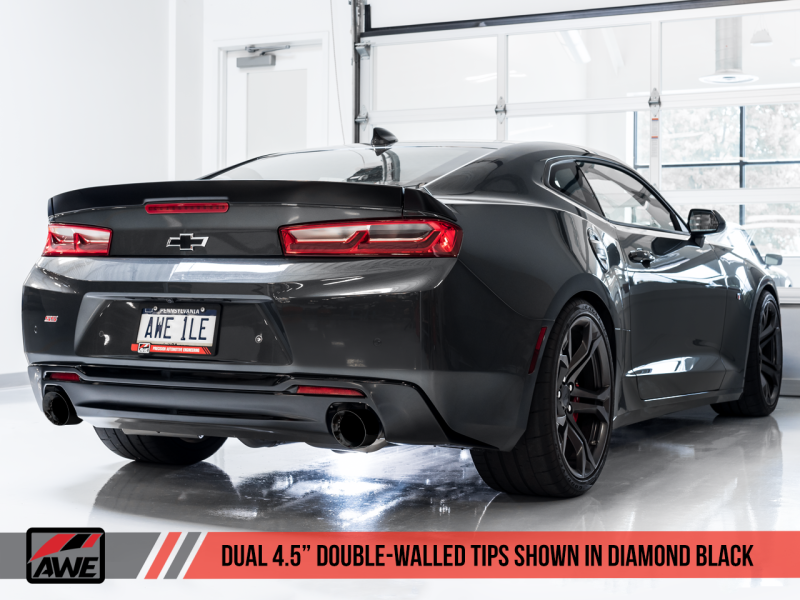 AWE Tuning 16-19 Chevrolet Camaro SS Axle-back Exhaust - Touring Edition (Diamond Black Tips) - awdtuningtx