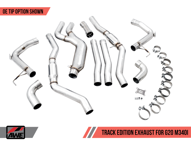 AWE Tuning 2019+ BMW M340i (G20) Non-Resonated Touring Edition Exhaust (Use OE Tips) - awdtuningtx