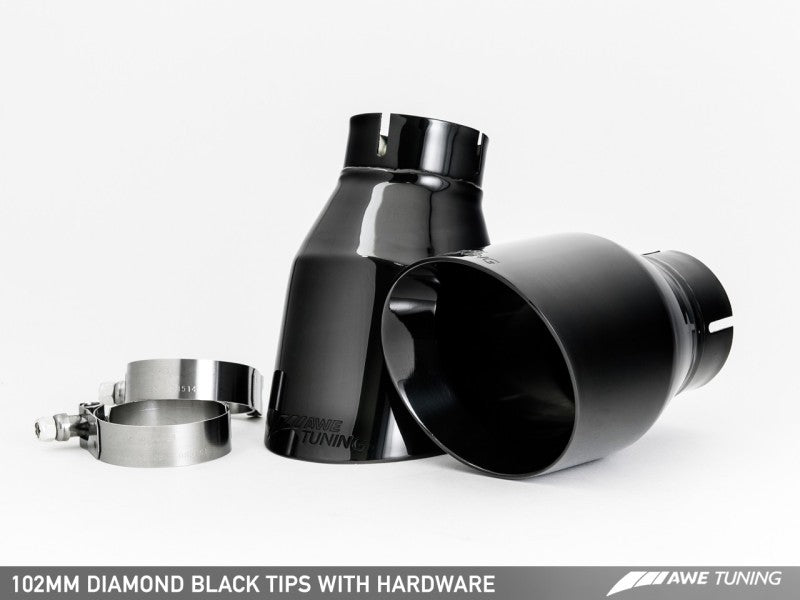 AWE Tuning Audi C7.5 A6 3.0T Touring Edition Exhaust - Quad Outlet Diamond Black Tips - awdtuningtx