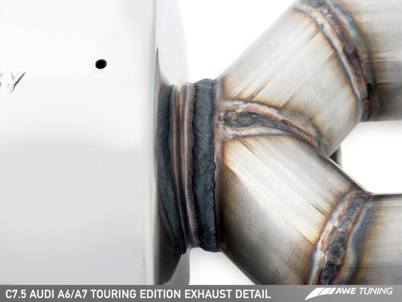AWE Tuning Audi C7.5 A6 3.0T Touring Edition Exhaust - Quad Outlet Diamond Black Tips - awdtuningtx
