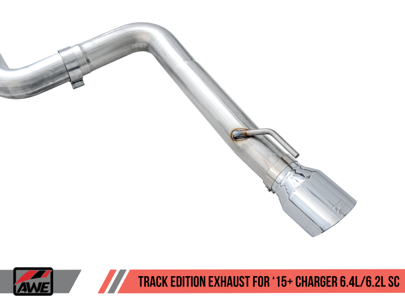 AWE Tuning 2015+ Dodge Charger 6.4L/6.2L Supercharged Track Edition Exhaust - Chrome Silver Tips - awdtuningtx