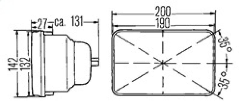 Hella E-Code 5in x 7in H4 Conversion Headlamp Kit - awdtuningtx