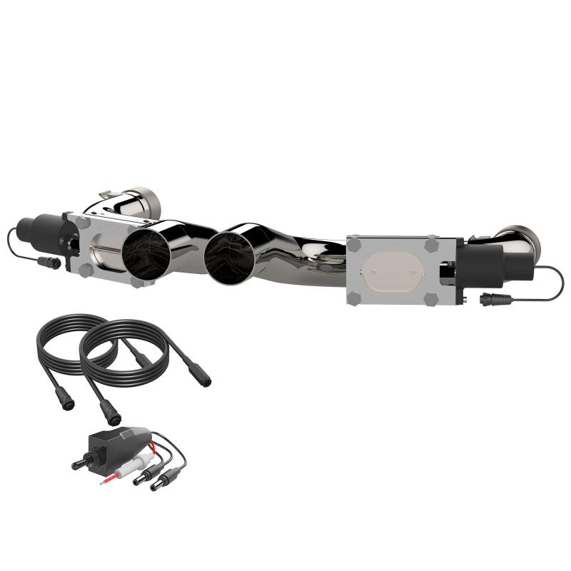 QTP 15-19 Dodge Challenger/Charger 6.2L/6.4L 304SS Aggressor Cutout Dual Mid Pipes - awdtuningtx