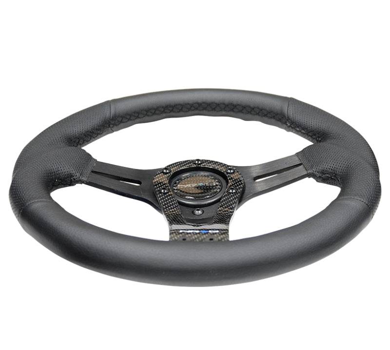 NRG Reinforced Steering Wheel (320mm) w/Carbon Center Spoke - awdtuningtx