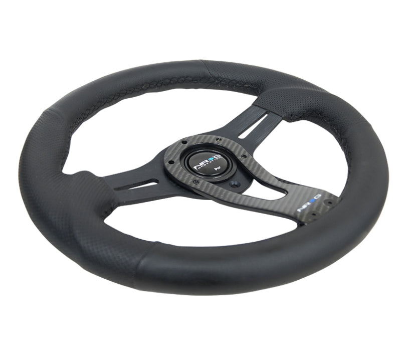 NRG Reinforced Steering Wheel (320mm) w/Carbon Center Spoke - awdtuningtx