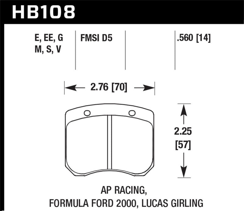 Hawk AP Racing 14mm Blue 9012 Race Brake Pads - awdtuningtx