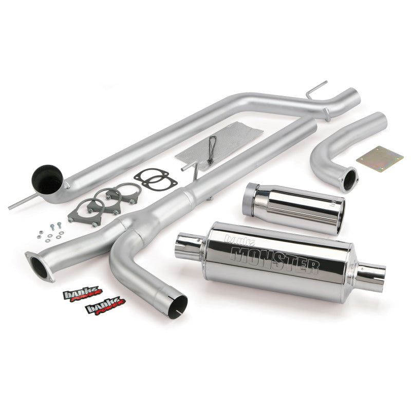 Banks Power 04-14 Nissan 5.6L Titan (All) Monster Exhaust System - SS Single Exhaust w/ Chrome Tip - awdtuningtx
