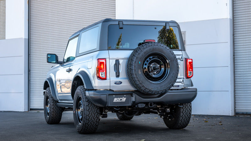 Borla 21-22 Ford Bronco 2.7L 2DR/4DR T-304 Stainless Steel Cat-Back S-Type Exhaust - Brushed - awdtuningtx