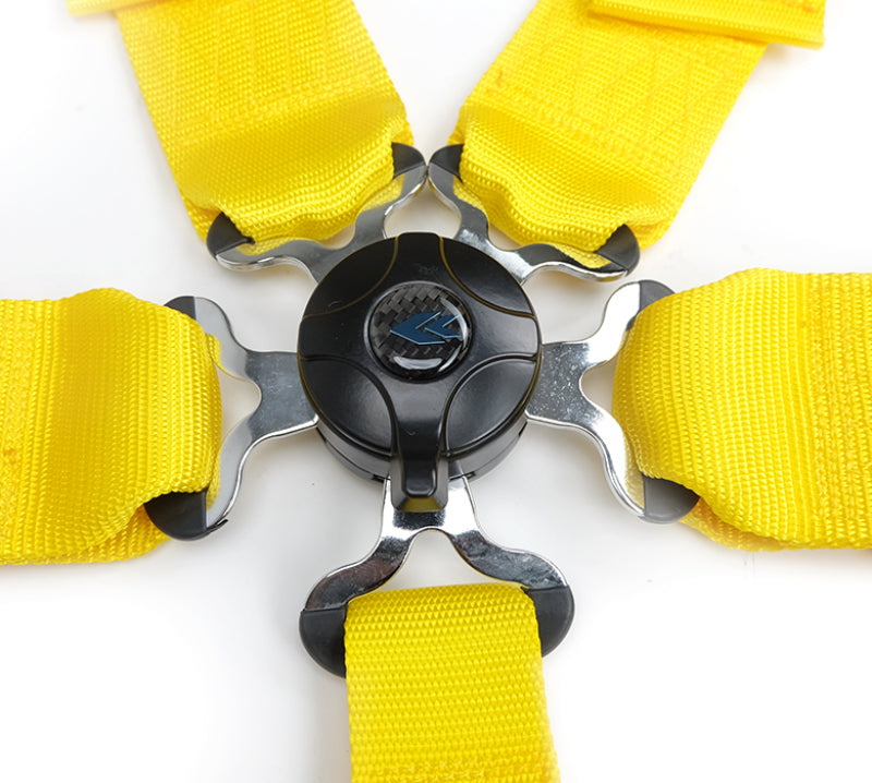 NRG 5PT 3in. Seat Belt Harness / Cam Lock - Yellow - awdtuningtx