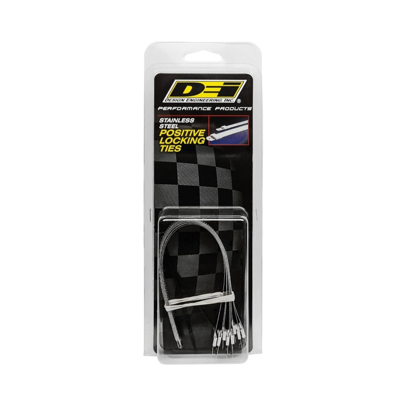 DEI Stainless Steel Positive Locking Tie 1/2in (12mm) x 9in - 8 per pack - awdtuningtx