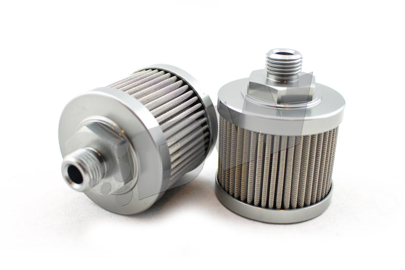 DeatschWerks Stainless Steel 6AN 100 Micron Universal Fuel Pump Pre-Filter - awdtuningtx