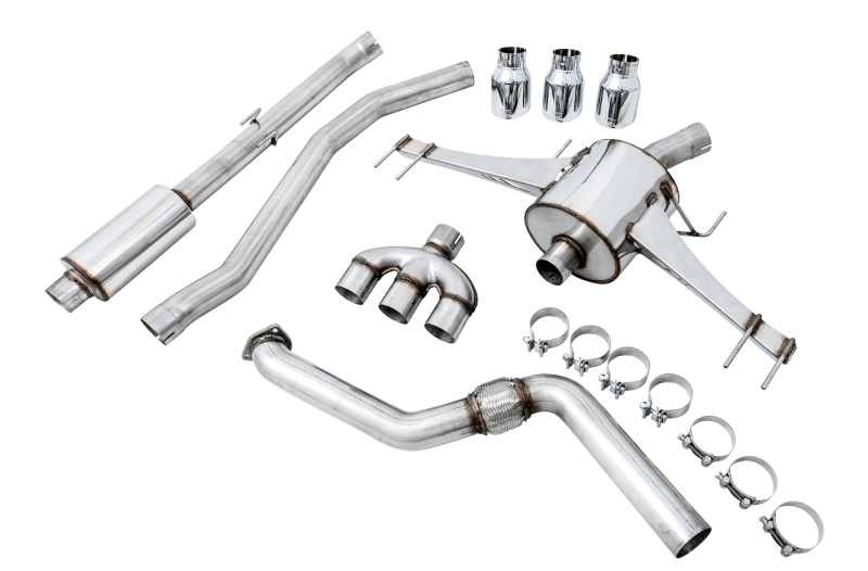 AWE Tuning 2017+ Honda Civic Type R Touring Edition Exhaust w/Front & Mid Pipes - Chrome Silver Tips - awdtuningtx
