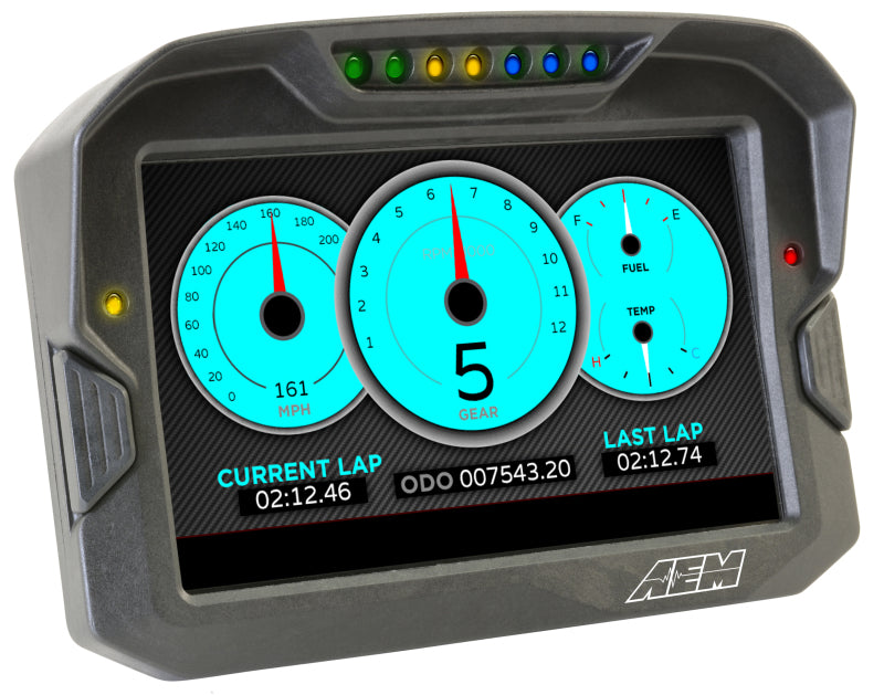 AEM CD-7 Non Logging GPS Enabled Race Dash Carbon Fiber Digital Display w/o VDM (CAN Input Only) - awdtuningtx
