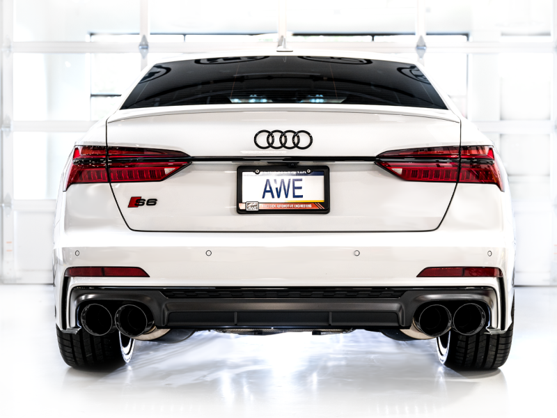 AWE Tuning 19-23 Audi C8 S6/S7 2.9T V6 AWD Touring Edition Exhaust - Diamond Black Tips - awdtuningtx