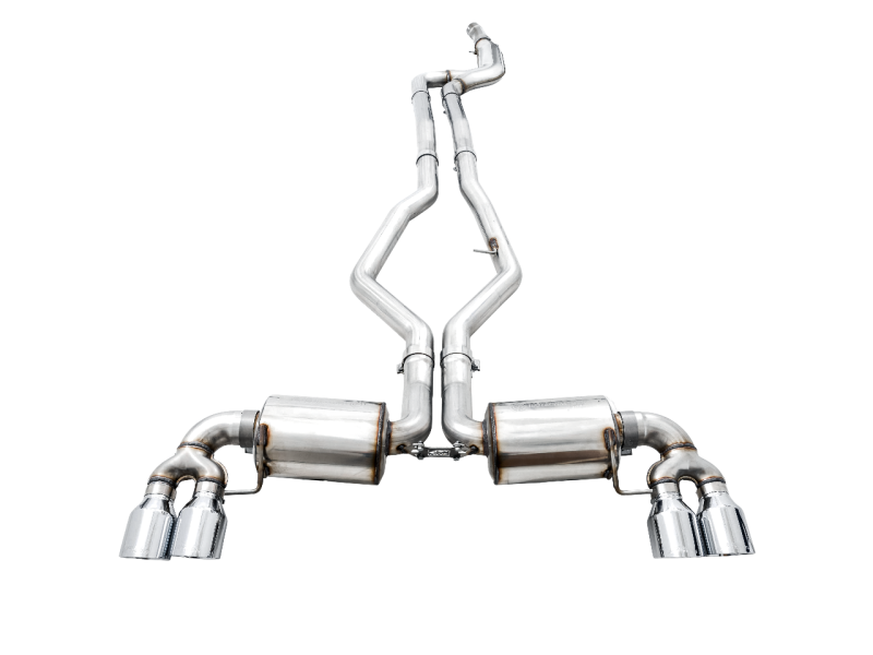 AWE Tuning 2019+ BMW M340i (G20) Non-Resonated Touring Edition Exhaust - Quad Chrome Silver Tips - awdtuningtx