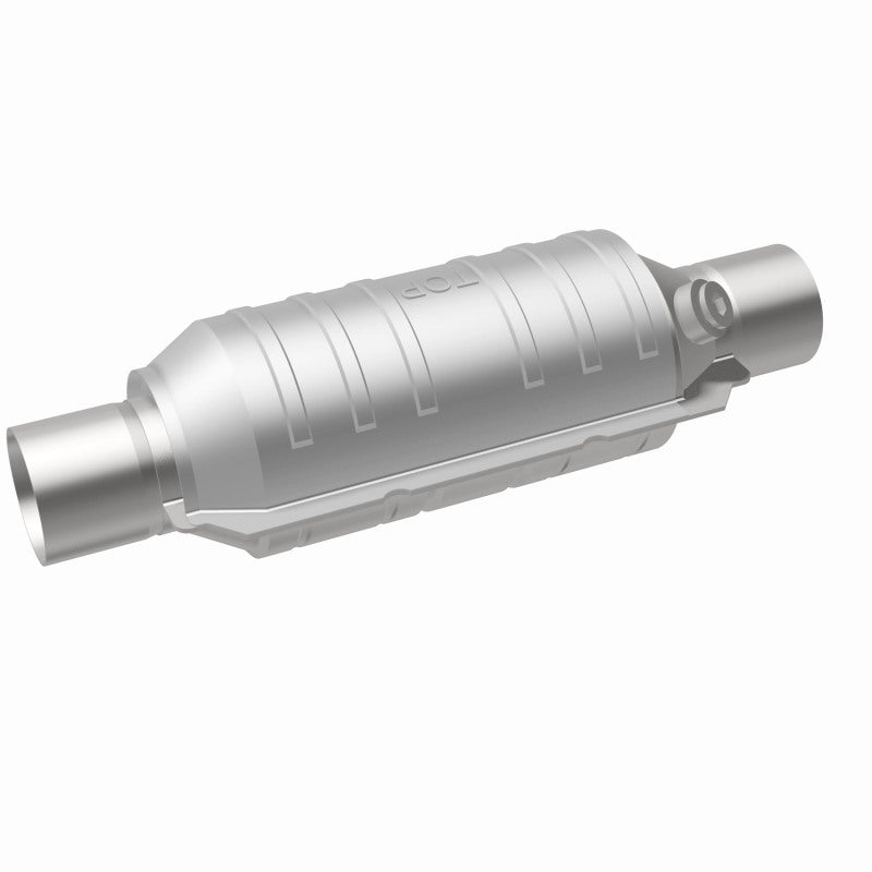 MagnaFlow Conv Univ 2.25in Inlet/Outlet Center/Center Round 11in Body L x 5.125in W x 15in Overall L - awdtuningtx