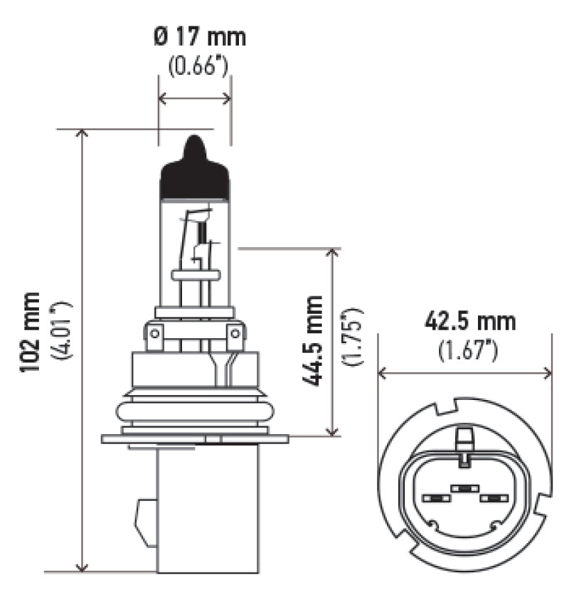 Hella 9007 HB5 12V 65/55W Halogen Bulb PX29t - awdtuningtx