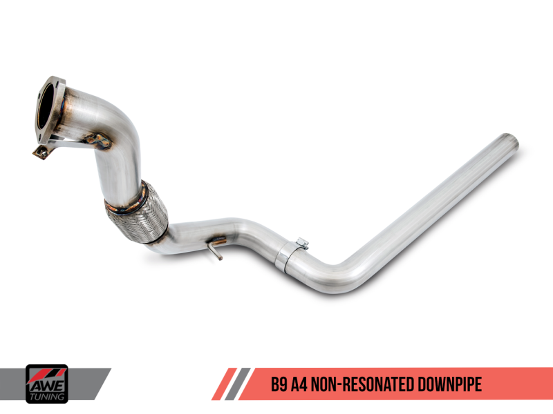 AWE Tuning Audi B9 A4 Touring Edition Exhaust Dual Outlet - Diamond Black Tips (Includes DP) - awdtuningtx