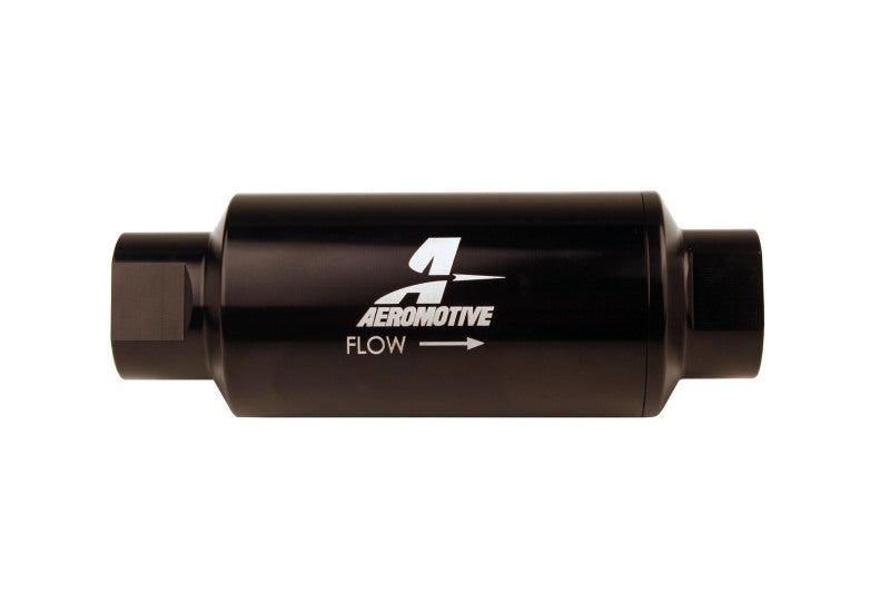 Aeromotive In-Line Filter 10AN 10 Micron Microglass Element Bright-Dip Black 2in OD - awdtuningtx
