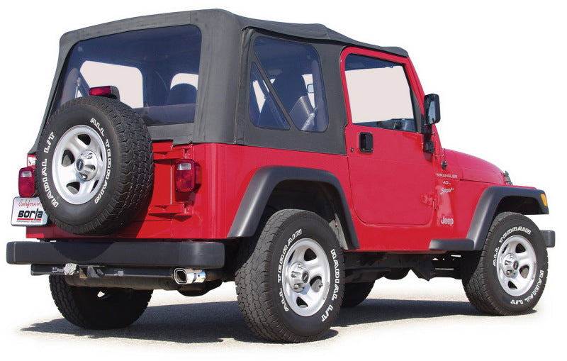 Borla 00-06 Jeep Wrangler Sport/SE/X/Rubicon Sahara 2.5L/4cyl 4.0L/6cyl SS Catback Exhaust - awdtuningtx