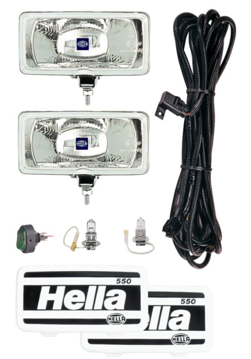 Hella 550 Series 12V/55W Halogen Driving Lamp Kit - awdtuningtx