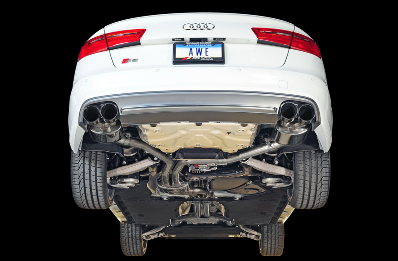 AWE Tuning Audi C7 / C7.5 S6 4.0T Touring Edition Exhaust - Diamond Black Tips - awdtuningtx