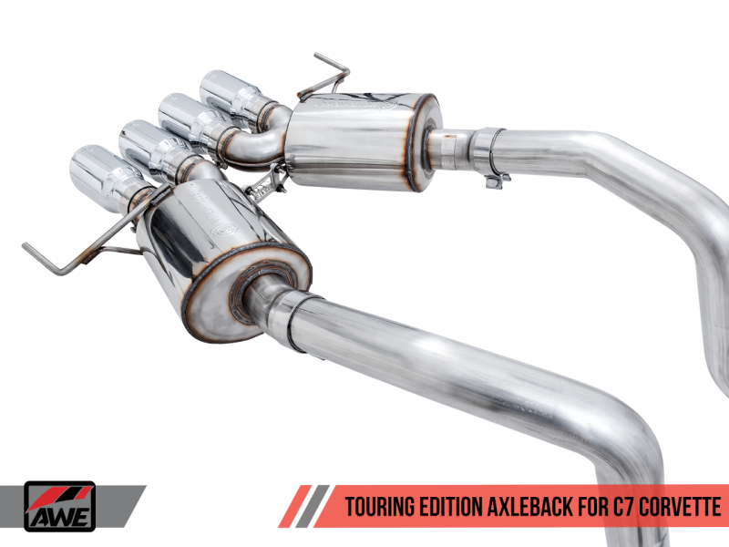 AWE Tuning 14-19 Chevy Corvette C7 Z06/ZR1 (w/o AFM) Touring Edition Axle-Back Exhaust w/Chrome Tips - awdtuningtx