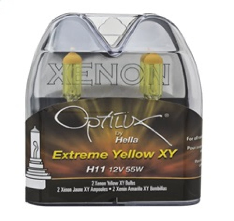 Hella Optilux H11 55W XY Extreme Yellow Bulbs (Pair) - awdtuningtx