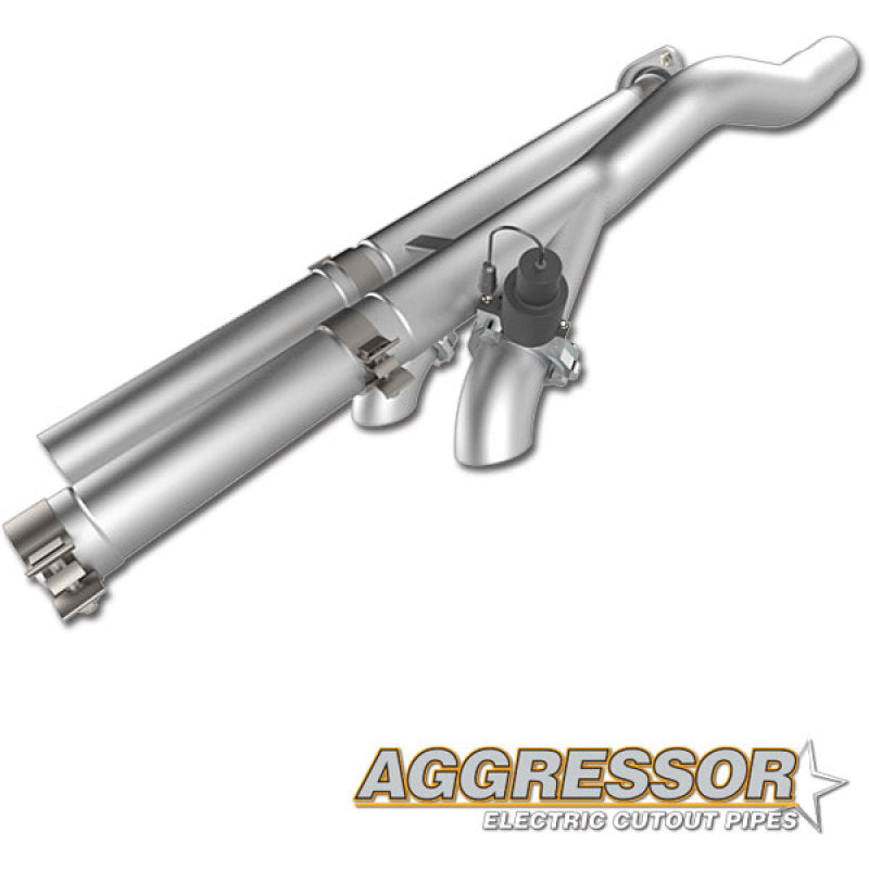 QTP 17-18 Ford Raptor EC/CC 2.5in 304SS Aggressor Cutout Dual Mid Pipes - awdtuningtx