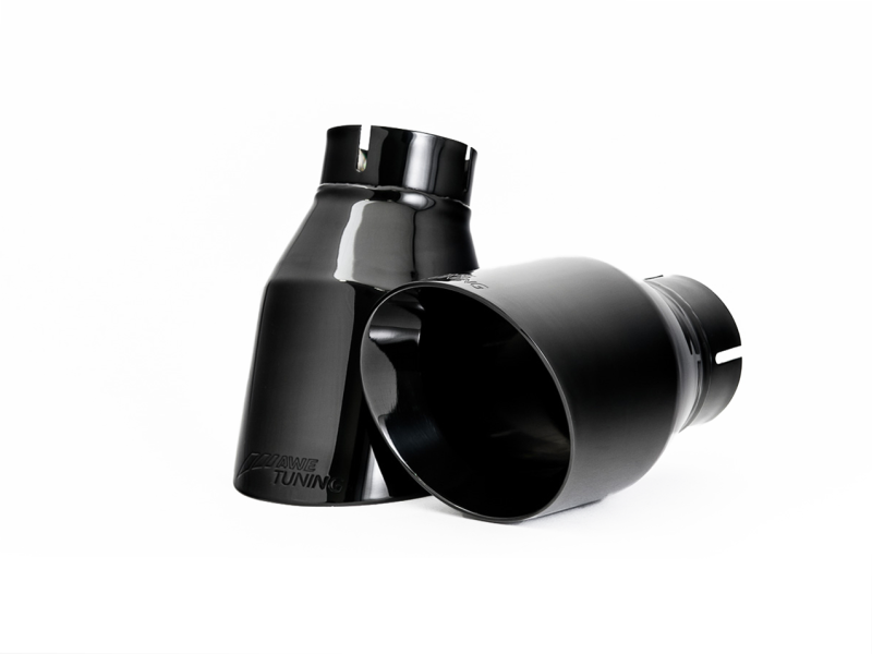 AWE Tuning Audi B9 A4 Touring Edition Exhaust Dual Outlet - Diamond Black Tips (Includes DP) - awdtuningtx