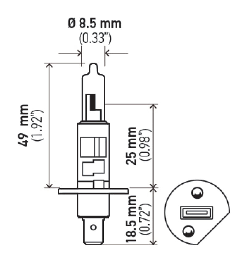 Hella Optilux H1 12V/55W XY Yellow Bulb - awdtuningtx