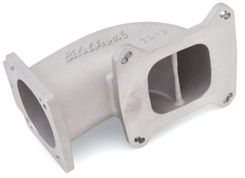 Edelbrock Low Profile Intake Elbow 90mm Throttle Body to Square-Bore Flange As-Cast Finish - awdtuningtx