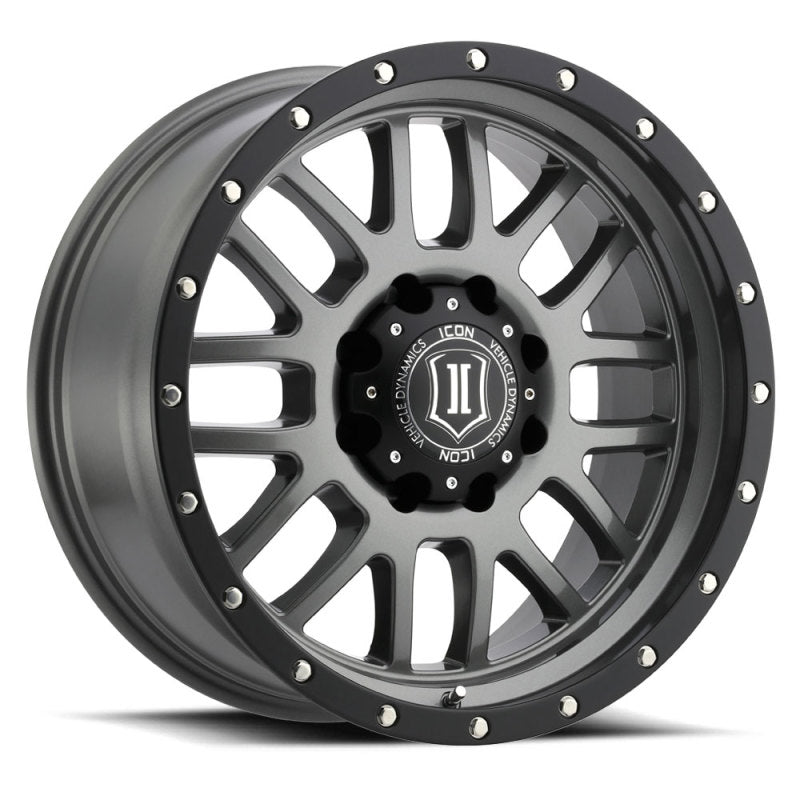 ICON Alpha 20x9 8x170 0mm Offset 5in BS 125.2mm Bore Gun Metal Wheel - awdtuningtx