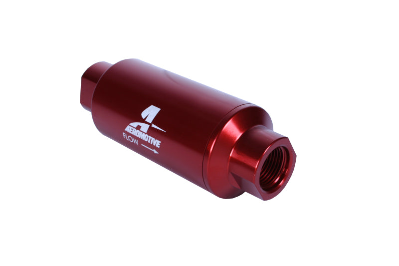 Aeromotive In-Line Filter - (AN-10) 10 Micron Microglass Element Red Anodize Finish - awdtuningtx