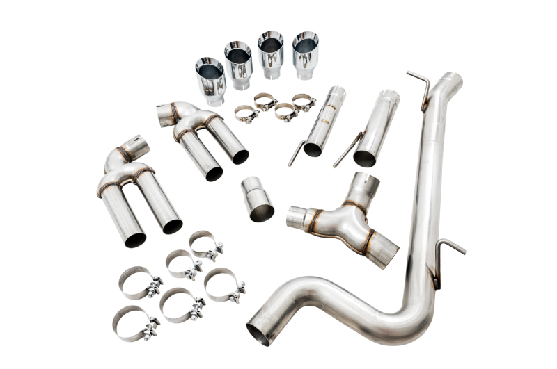 AWE Tuning Audi 8V S3 Track Edition Exhaust w/Chrome Silver Tips 102mm - awdtuningtx