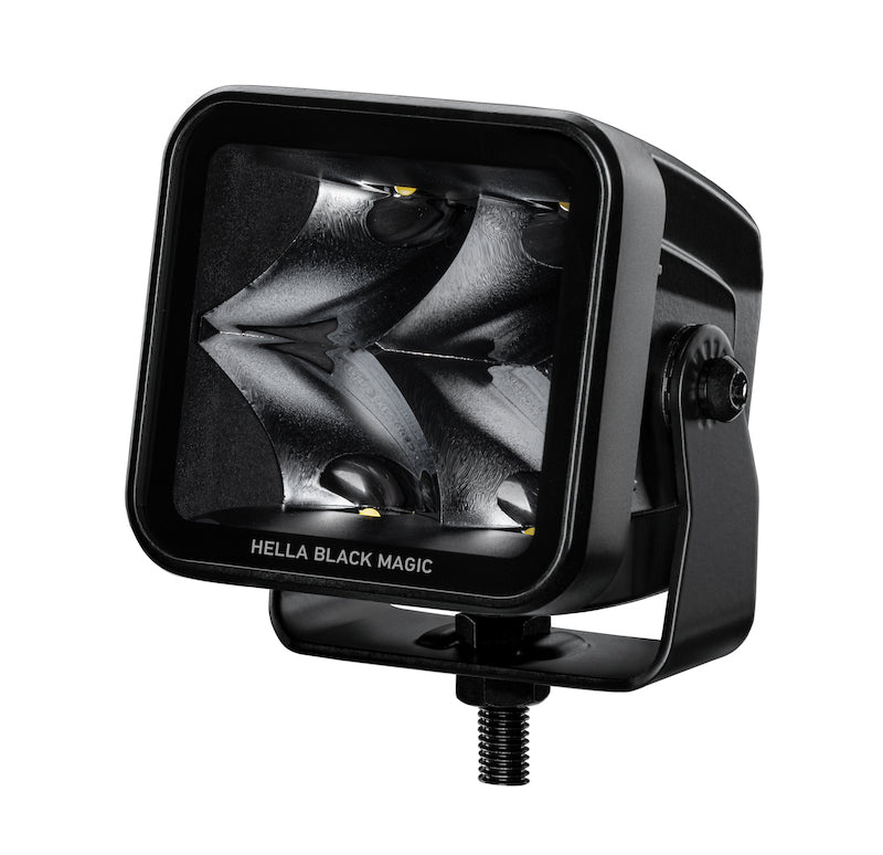 Hella Universal Black Magic 3.2in L.E.D. Cube Kit - Flood Beam (Long Range) - awdtuningtx