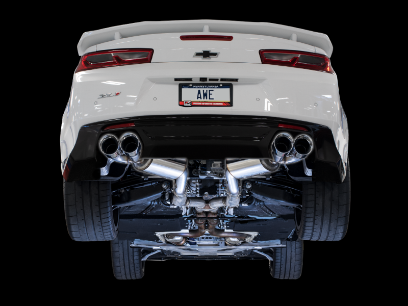 AWE Tuning 16-19 Chevrolet Camaro SS Axle-back Exhaust - Touring Edition (Quad Chrome Silver Tips) - awdtuningtx