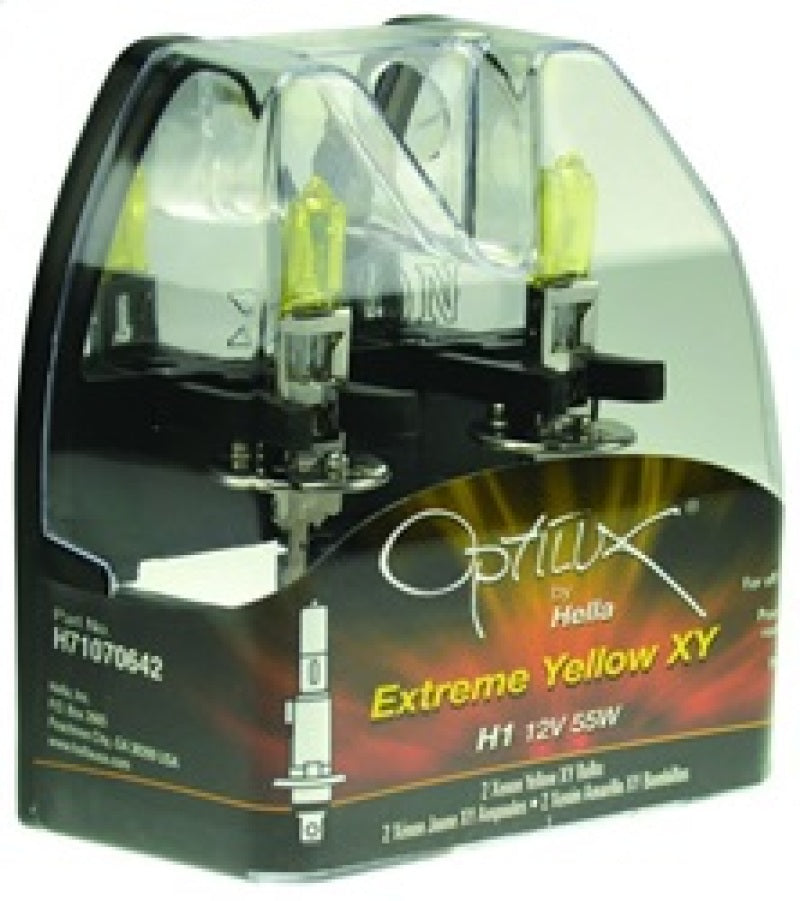 Hella Optilux H1 12V/55W XY Yellow Bulb - awdtuningtx