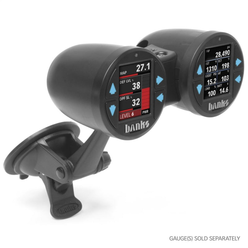 Banks Power Dual Gauge Pod Suction Mount For iDash 1.8 And 52mm Gauges - awdtuningtx