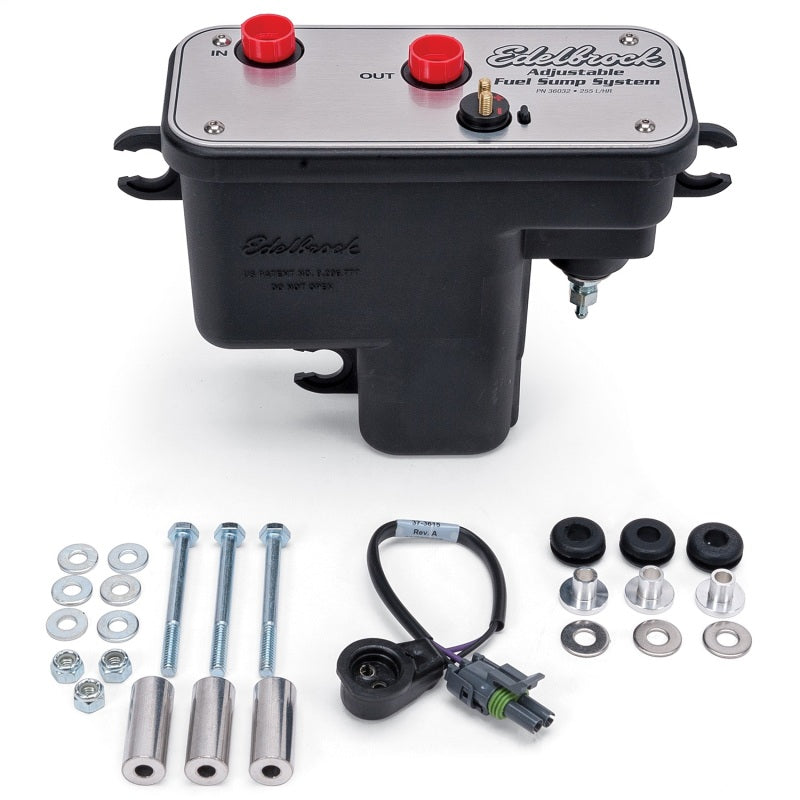 Edelbrock Fuel System Universal Fuel Sump Module Adjustable Fuel Sump Tank Only 255 LPH - awdtuningtx
